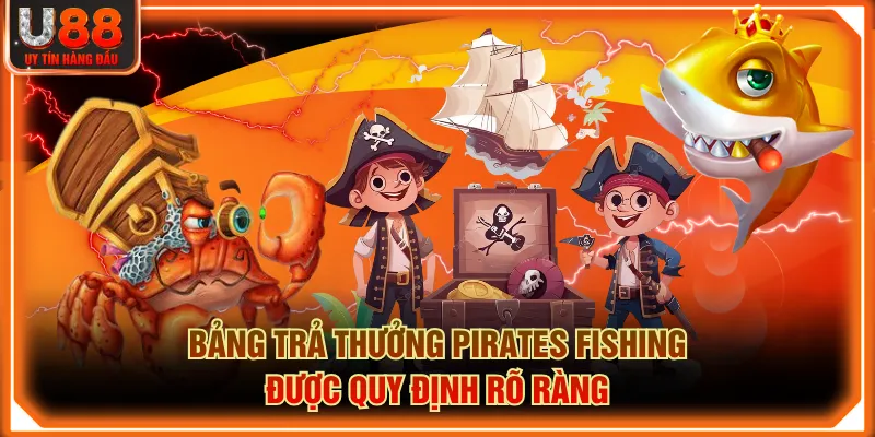Bảng trả thưởng Pirates Fishing được quy định rõ ràng